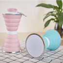 IPRee 500ml Folding Silicone Water Bottle Telescopic Mug Drinking Tea Coffee Cup Sports Travel Kettle BPA Free