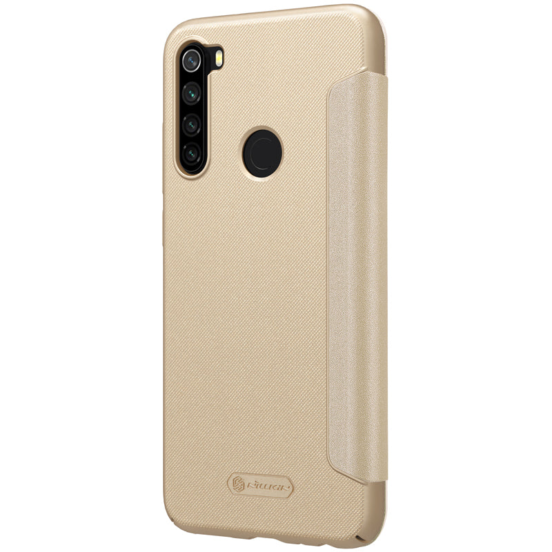 NILLKIN Flip Froseted Shockproof PU Leather Full Cover Protective Case for Xiaomi Redmi Note 8