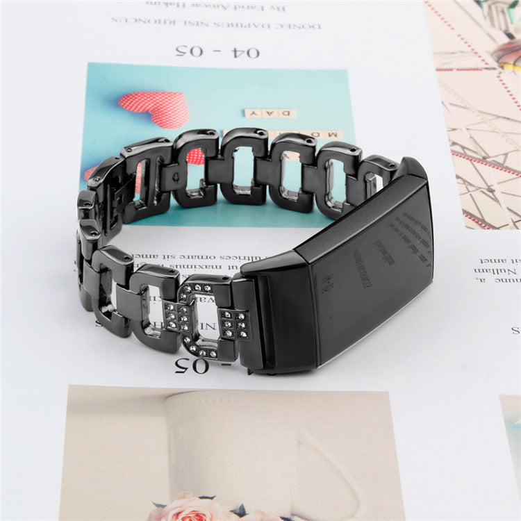 Bakeey Stainless Steel Watch Band Strap for Fitbit Charge 3