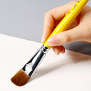 BGLN 6Pcs Weasel Hair Round Head Paint Brush Set  Even/Odd Number Gouache Oil Painting Solid Wood Yellow Handle Paint Brushes Watercolor Pens School Students Art Supplies