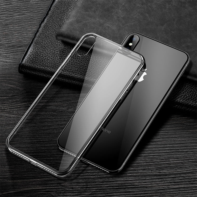 Cafele Protective Case for iPhone XS Max 6D Clear Tempered Glass Soft TPU Edge Back Cover