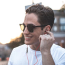 KUULAA 3.5mm Wired Control Deep Bass Earphone Sports In-ear Headphones for iPhone Xiaomi Huawei