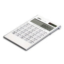 Deli Double Power Large Screen Calculator Ultra-thin Fashion White Computer