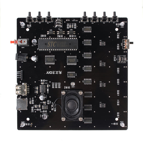 3D Light Cube Kit 8x8x8 Blue LED MP3 Music Spectrum DIY Electronic Kit