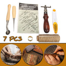 7 Pcs Leather Craft Hand Stitching Sewing Tools Thread Awl Waxed Thimble Kit
