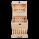 59 Slots 3 Tier Essential Oil Storage Box Wooden Aromatherapy Organizer Roller