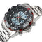 STRYVE S8011 Chronograph Alarm Calendar Stainless Steel Sport Dual Display Digital Watch