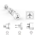 Loskii  US/ UK/ EU/ AU All in One Universal Plug Adapter Socket Converter Power Outlet for Home and Travel