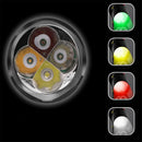 XANES 4Colors Light 9Modes LED Flashlight Railway Signal Lamp Flashlight Outdoor Multifunctional Waterproof 18650/AAA Flashlight with Tail Magnet