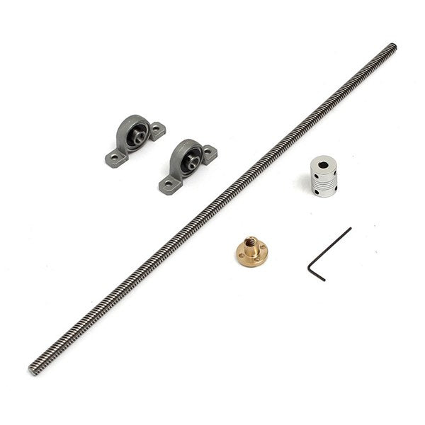 3D Printer T8 400mm Stainless Steel Lead Screw Coupling Shaft Mounting Bracket