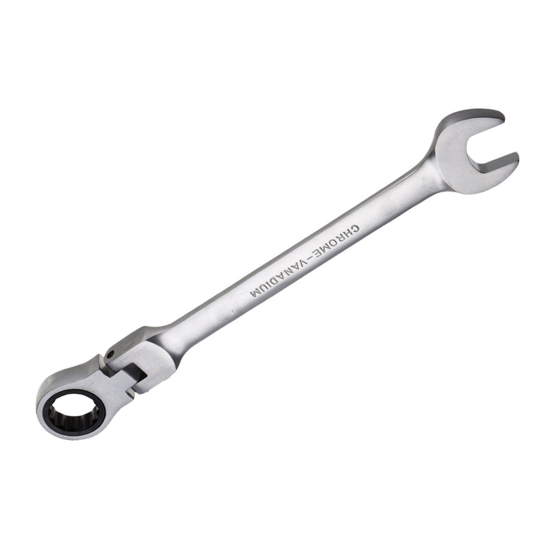 24 mm CR-V Steel Flexible Head Ratchet Wrench Metric Spanner Open End & Ring Wrenches Tool