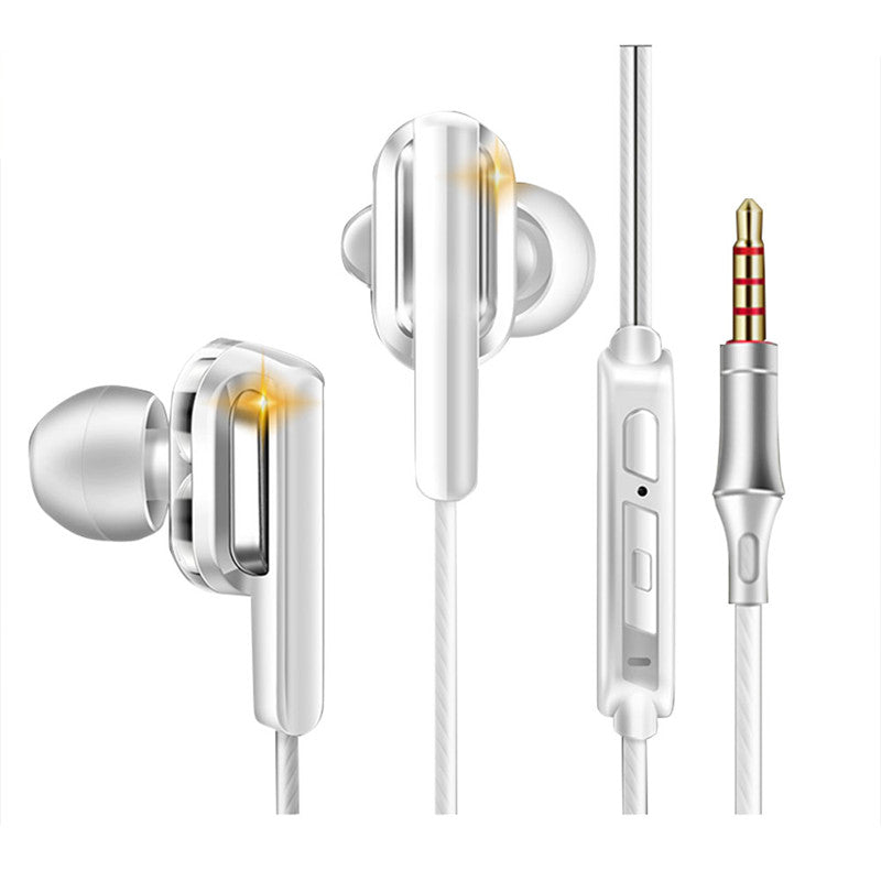QKZ CK3 Dual Dynamic In-ear Earphone Wired Control Heavy Bass HiFi Headphone with Mic