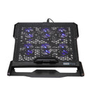 Adjustable Laptop Cooling Pad USB Cooler 6 Cooling Fans With Stand For 12-15.6 inch Laptop Use