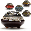 Incense Burner Holder Ceramic Aromatherapy Diffuser Cone Copper
