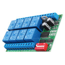 8 Channel DC 12V RS485 Relay Module Modbus RTU 485 Remote Control Switch For PLC PTZ Camera Security Monitoring