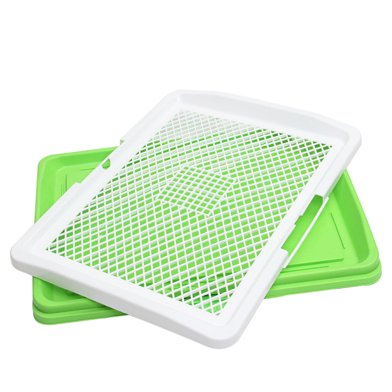 3 Tire Indoor Puppy Dog Pet Potty Training Pee Pad Mat Tray Grass Toilet With Tray