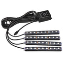 RGB 9 LED Wireless Remote Voice Control Atmosphere Strip Light USB Motorcycle Lamp
