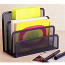 Black Mesh File Holder Letter Sorter Document Tray Office Desktop File Organizer Holder