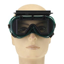 Industrial Welding Goggles Head Clamshell Protection Glasses Mask Green Square