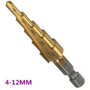 HSS Hex Shank Pagoda Step Drill Bit from 4-12/4-20/4-32