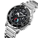 SKMEI 1482 Business Style Stainless Steel Luminous Pointer Quartz Watches Men Wrist Watch