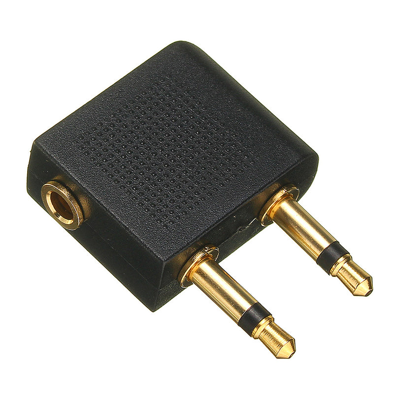 3.5mm 2x3.5mm Airplane Airline Travel Headphone Earphone Adapter