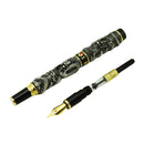 Jinhao Vintage Fountain Pen Double Dragon Playing Pearl 3D Embossed Pen Gray