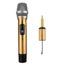 Wireless Handheld Mic 25 Channel UHF Receiver Adapter Stereo Microphone for KTV PC TV