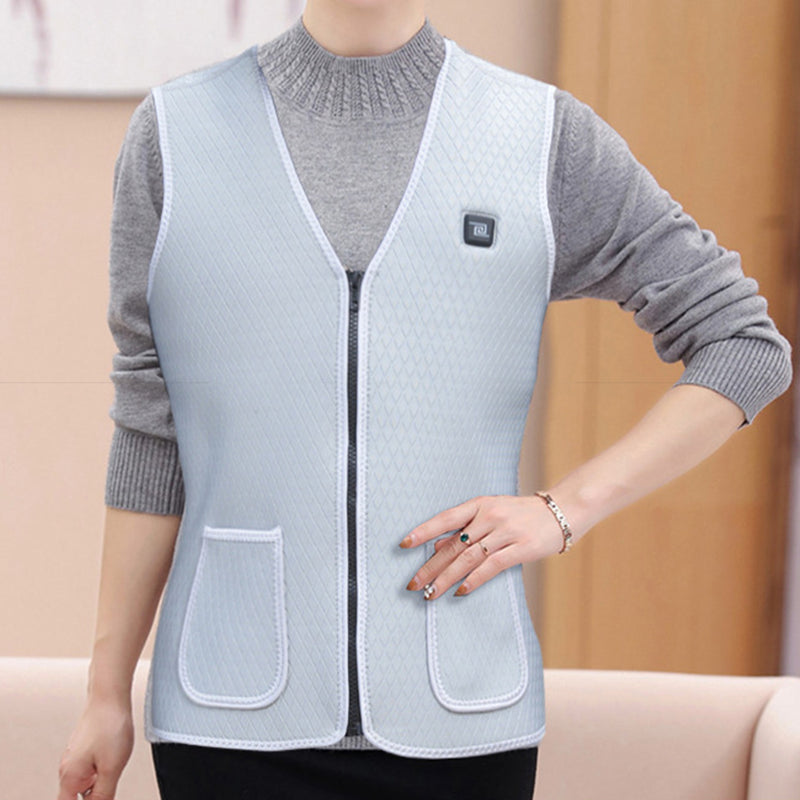 Women Intelligent Winter Electric Heating Waistcoat USB Sleeveless Vest Temperature Control