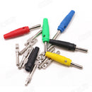 Amass 5 Colors 4mm Cross Nickel Plated Copper Banana Plug With PVC Rubber Sheath