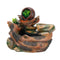 Resin Rockery Water Fountain LED Lights Atomization Home Office Desktop Decorations