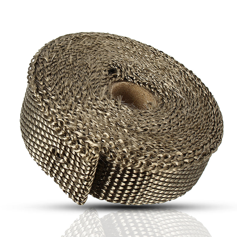 4.5m x 25mm Titanium Header Exhaust Heat Wrap Tape Protection with Stainless Steel Zip Ties