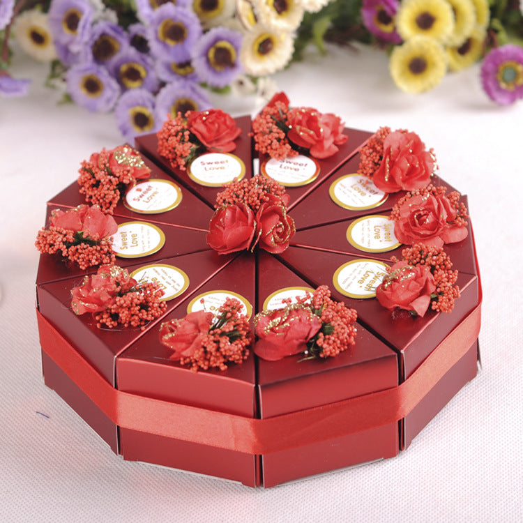 10pcs Cake Candy Gift Box Wedding Party Cake Sweet Chocolate Gift Boxes