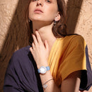 SHENGKE SK K0107 Simple Dial Small Circle Pure Color Band Women Fashion Quartz Watch