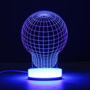 3D Illusion USB LED Night Light 7 Color Changing Desk Table Lamp Xmas Gift