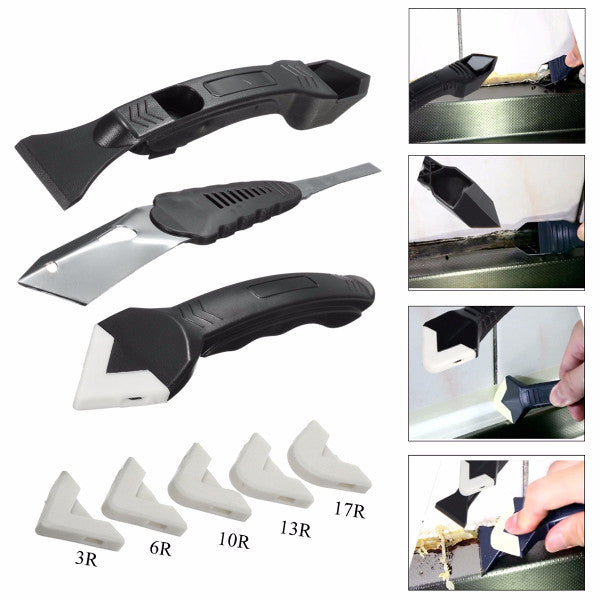 3Pcs Silicone Scraper Caulking Grouting Sealant Finishing Cleaning Tool Kit