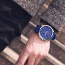 OCHSTIN GQ080 Bussiness Style Male Wristwatch Silicone Band Analog Sport Quartz Watch