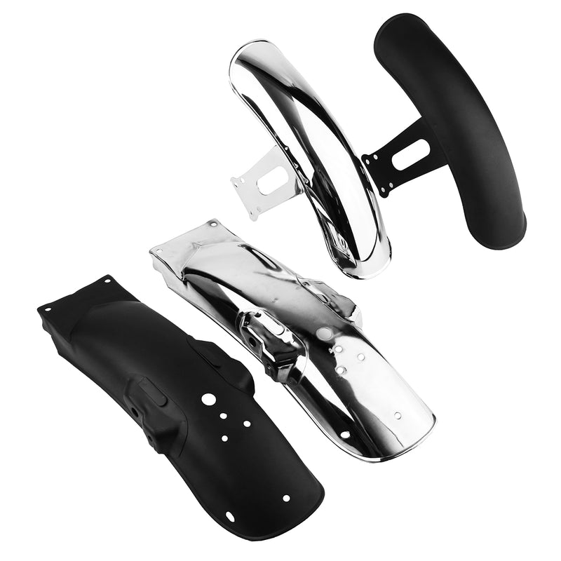 Black/Silver Metal Motorcycle Rear & Front Mudguard Cover For CG125 Retro Modification