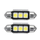 36mm Festoon 6418 C5W 3SMD LED License Number Plate Lights Error Free Pair for BMW/Ford/Audi/VW/BENZ