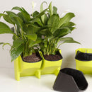 2-Pocket Vertical Wall Planter Self Watering Hanging Flower Pot Garden Decoration