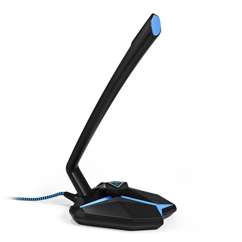 Yanmai G33 USB Wired LED Light Omnidirectional Condenser Gaming Microphone with 3.5mm Audio Output