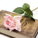 Single Fabric Rose Artificial Fake Flower Bouquet Wedding Party Home Decoration