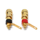 2pcs Brass Speaker AMP Terminal Binding Post Spring Loaded Press Type 40mm