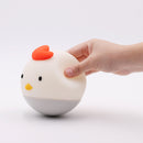Home Creative Tumbler Cartoon Silicone Cuckoo Chicken Night Light Patting Lamp Bedside Baby Sleep Night Light