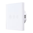 Aodu Tuya Smart Life EU 433Mhz 3 Gang Smart WIFI Light Switch Interruptor Touch Wall Power Switch App Remote Control Intellegent Switch Work With Alexa Google Home