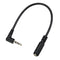 Claite 3.5mm Male To 3.5mm Female 25cm Audio Extension Cable