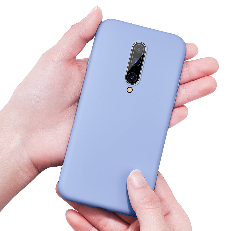 For OnePlus 7T Pro Case Bakeey Smooth Liquid Silicone Rubber Back Cover Protective Case