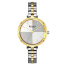 CURREN 9043 Simple Style Ladies Wrist Watch Stainless Steel Band Quartz Watches