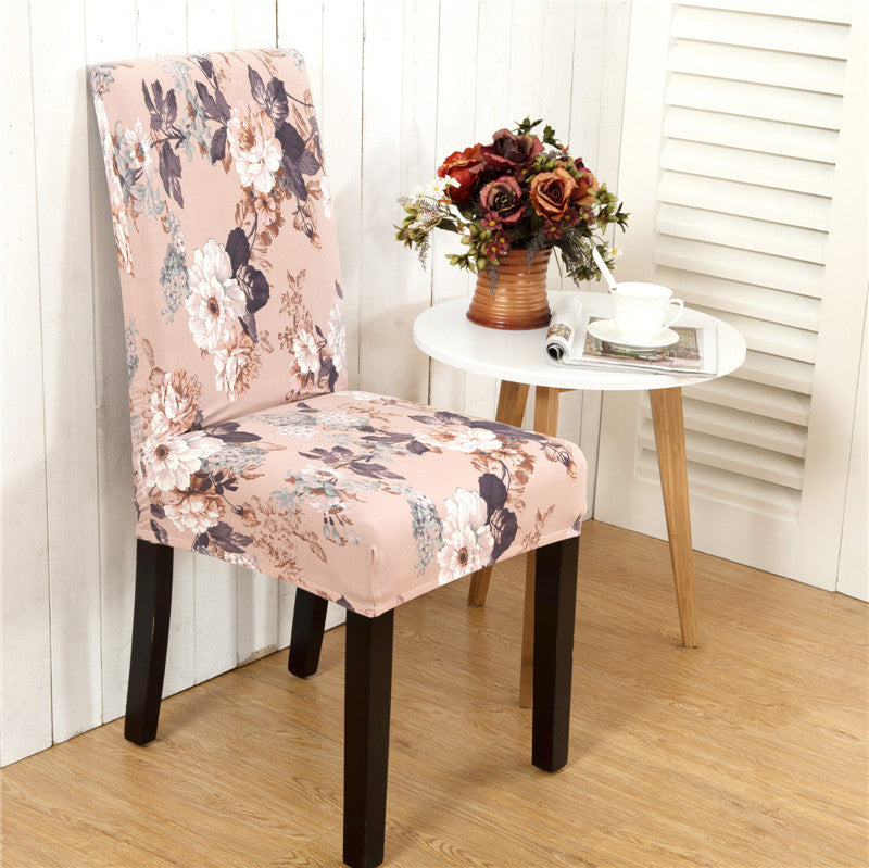 Honana WX-915 Elegant Flower Landscape Elastic Stretch Chair Seat Cover Dining Room Home Wedding Decor