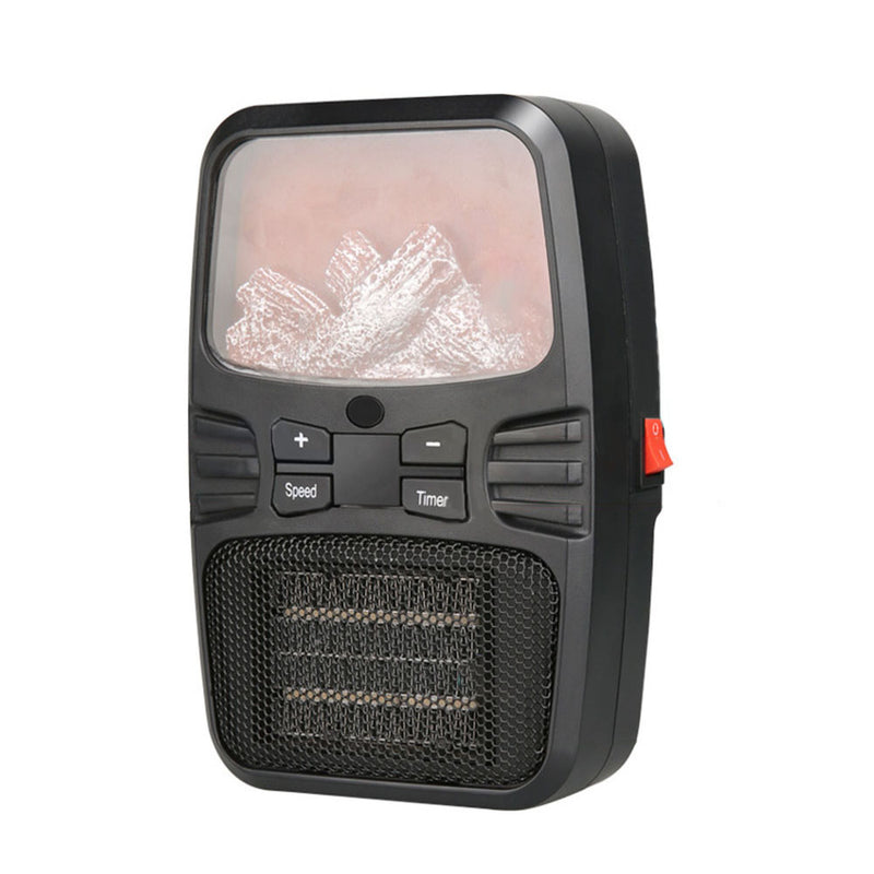 KCASA 022 Multi-Function 1000W Heater Home Flame Heater Desktop Mini Heater Office Lamp Warmer with Remote Control Air Heater For Winter